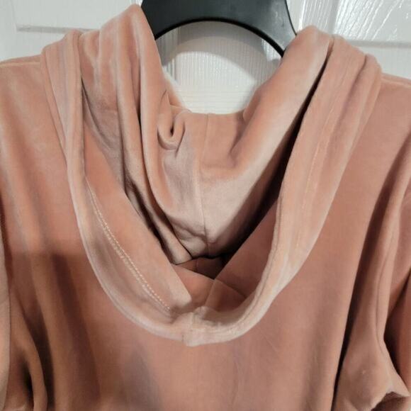 FILA Misty Rose Velour Quarter Zip Pullover Hoodie‎ Women's Size XL - Picture 5 of 16